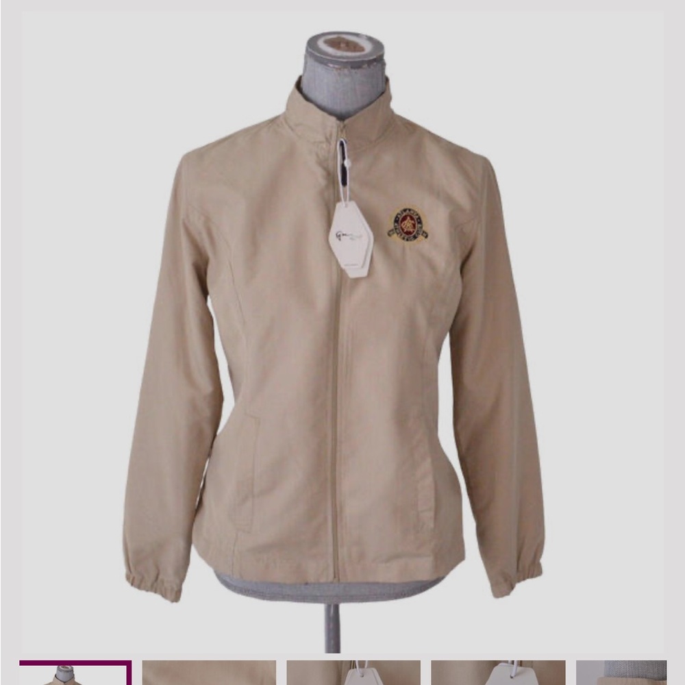 Woman’s Greg Norman Collection khaki golf med Jacket